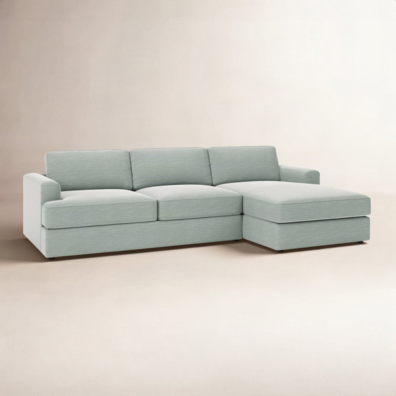 Cayden 2-Piece Upholstered Sectional, Conversation Capri Basketweave, Right Hand Facing