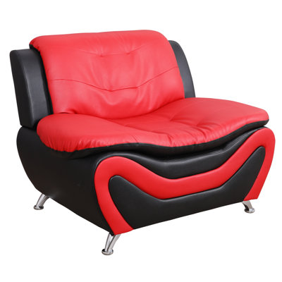 Maranda Faux Leather Slipper Chair
