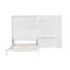 Grand lit escamotable avec placard, blanc