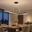 Luminaire suspendu à DEL 1 lumière à intensité variable unique