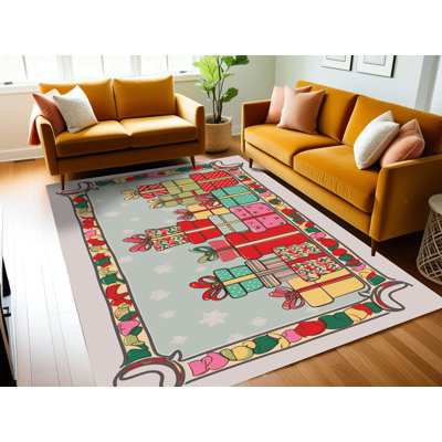 Tapis de vacances d'hiver de Noël lavable The Holiday Aisle®
