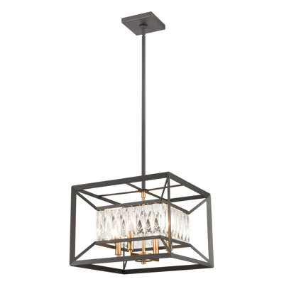 Starlight 15'' Wide 4-Light Chandelier - Charcoal