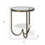 Table de bout ronde 24 po en verre blanc