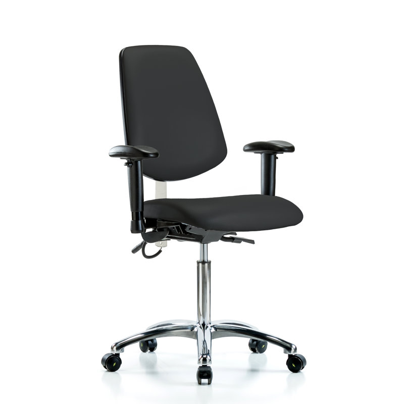 Preston Task Chair, Black, Casters, Included