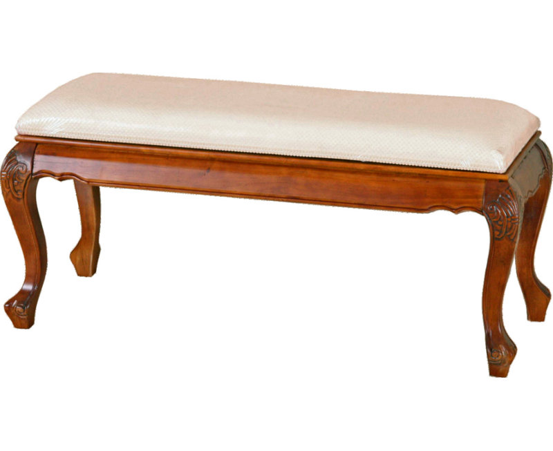 Polyester Blend Upholstered Bench