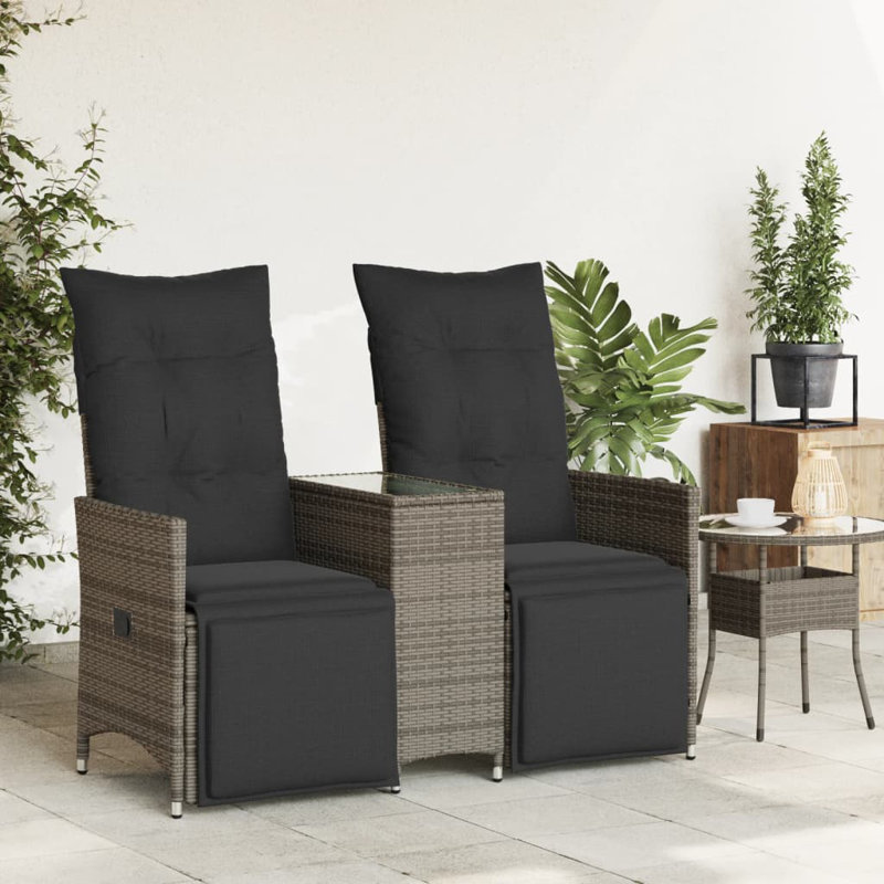  Reclining Garden Sofa Grey