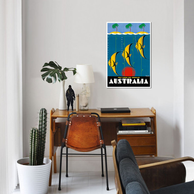 ' Australia II' publicité Vintage sur toile, 12" H x 8" L x 0.75" D