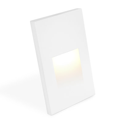 Éclairage de marches à DEL vertical Luxrite, 5CCT, 3W, 150LM, faisceau 90 °, à intensité variable, 120V, étanche IP65, éclairage intérieur / extérieur, homologué Wet & ETL, blanc