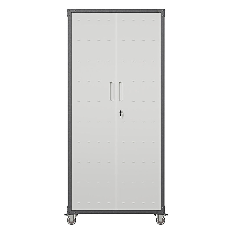 Metal Garage Storage Cabinet With Wheels, Storage Cabinet, Entryway Cabinet