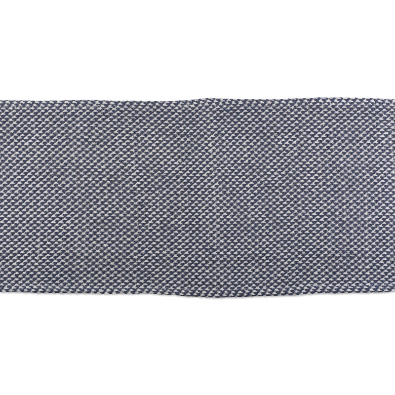 Anoka Geometric 100% Cotton Table Runner, French Blue