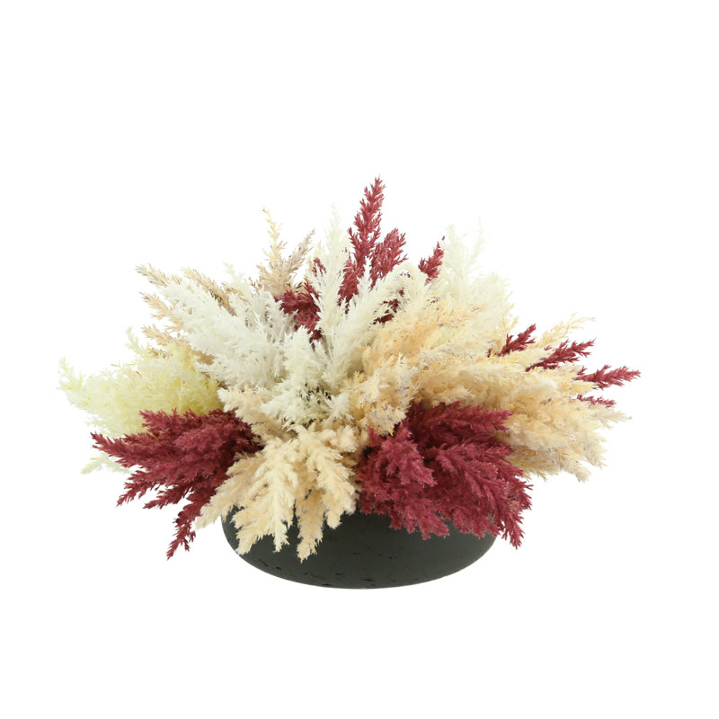 Assortiment de pampas dans un pot en fibre de pierre