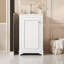 Meuble-lavabo compact compact avec lavabo en céramique, porte à fermeture douce, tablette réglable, finition blanche