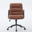 Chaise de bureau pivotante à roulettes avec accoudoirs rembourrés-732284328