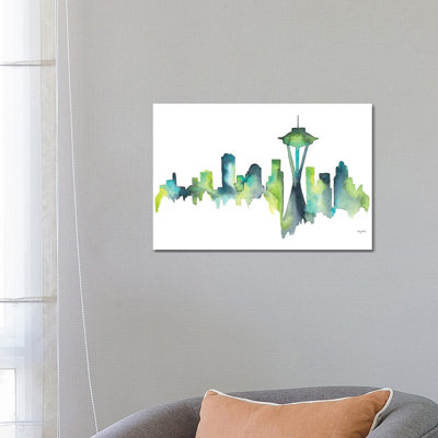 Seattle Skyline 1 Piece Wrapped Canvas Painting