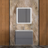 Gwendolene 23.4'' Single Bathroom Vanity with Ceramic Top with Mirror