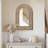 Rustic Arched Wooden Frame Wall Mirror-2078458610