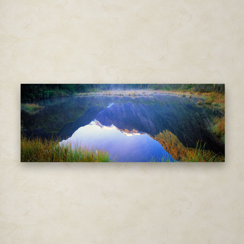"Peters Pool, Franz Josef, NZ" by David Evans Photographic Print on Wrapped Canvas, 10" H x 32" W x 2" D