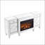 TV Stand, Flash silver combination TV fireplace cabinet