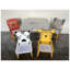 Ensemble de table et de chaises pour enfants 5 pièces, centre d'activité en bois massif blanc avec 4 chaises