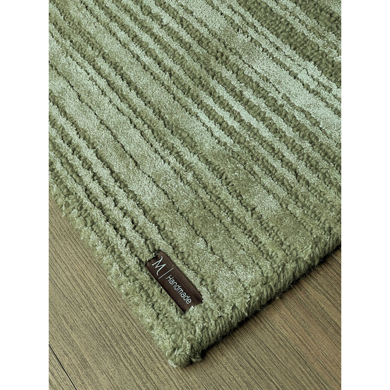 Nayash Collection Hand Tufted Area Rug, Rectangle  9 X 12 (FT), Green