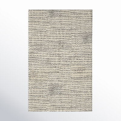 Owen White Black Hand-Woven Striped Jute Rug