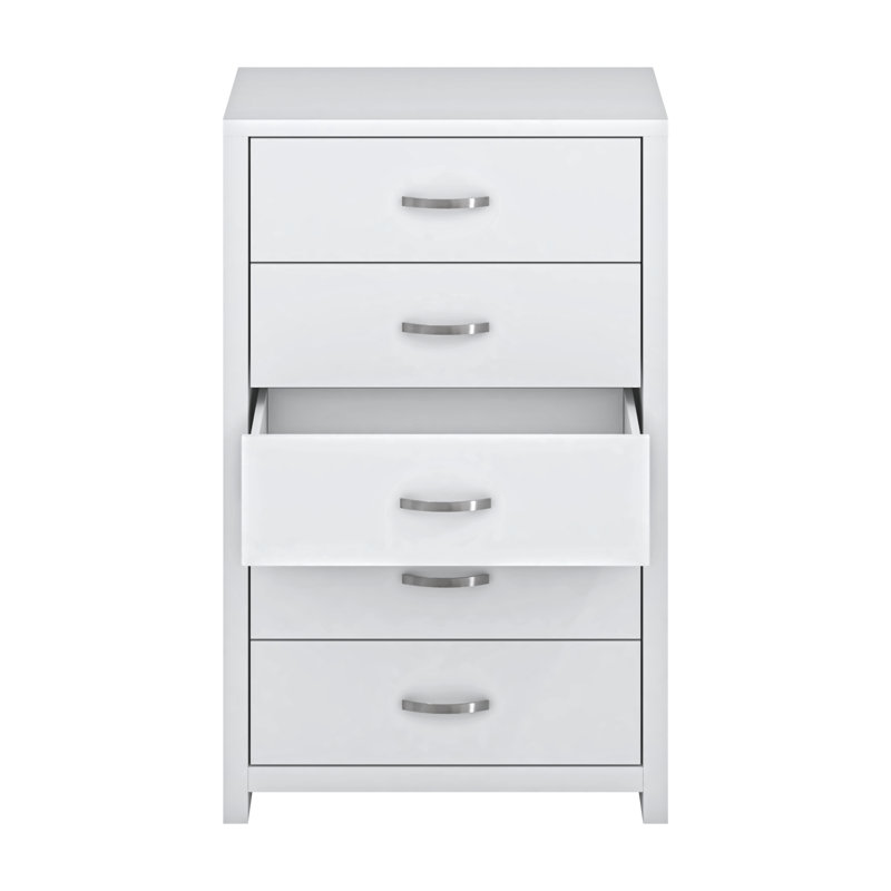 Aimaan 5 Drawer 29.6"W Dresser, White