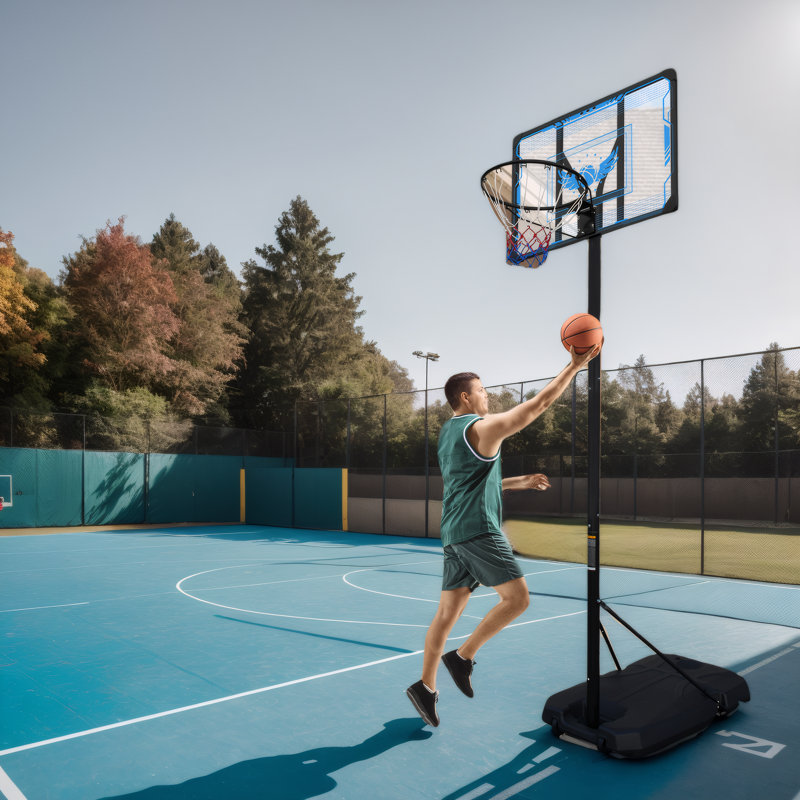 Support de basketball portatif pour enfants et adultes - Hauteur réglable de 4,7 à 10 pi, utilisation intérieure et extérieure