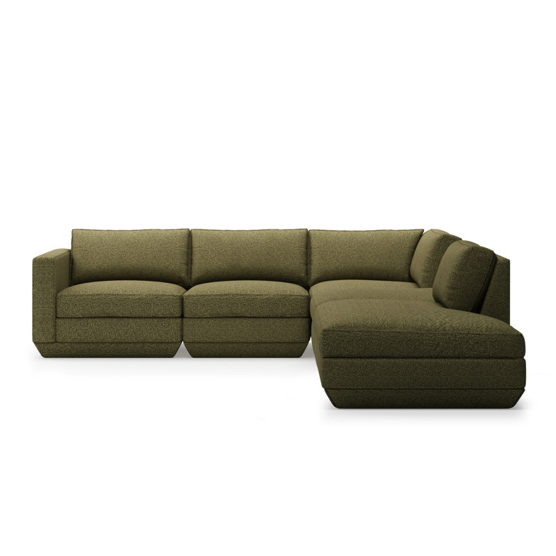 Podium Modular 5-Piece Seating Group, Right Hand Facing, Copenhagen Terra