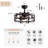 20" Black Industrial Cage Ceiling Fan with Light Kit and Remote,Farmhouse Ceiling Fan-125938064