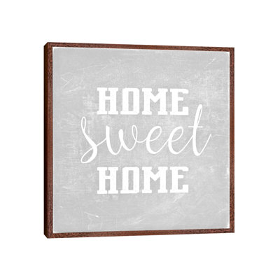 Home Sweet Home Light Grey by Monika Strigel - Print on Canvas