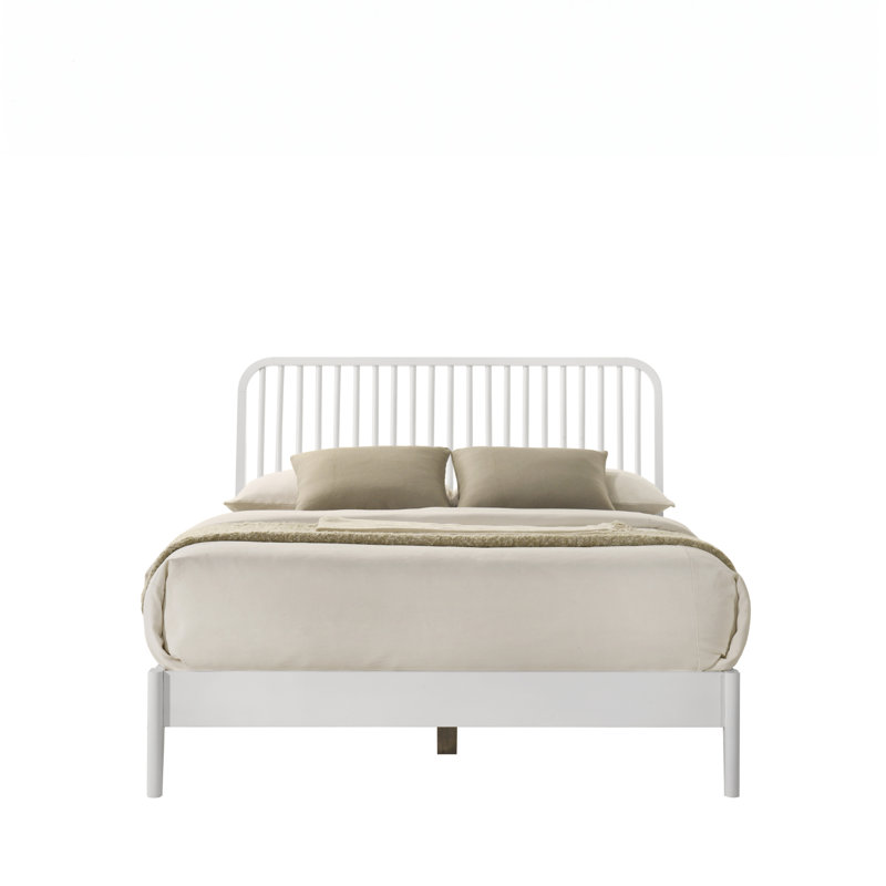 Kentwood Solid Wood Double Bed, White