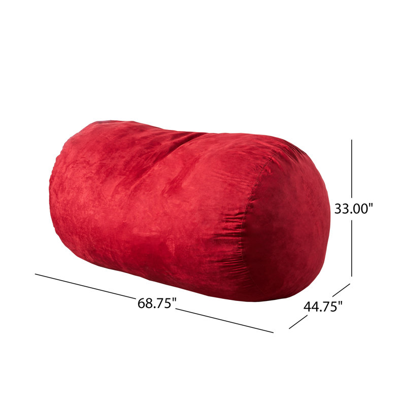  Fauteuil à billes cylindrique en suède de 6,5 pieds Firefly