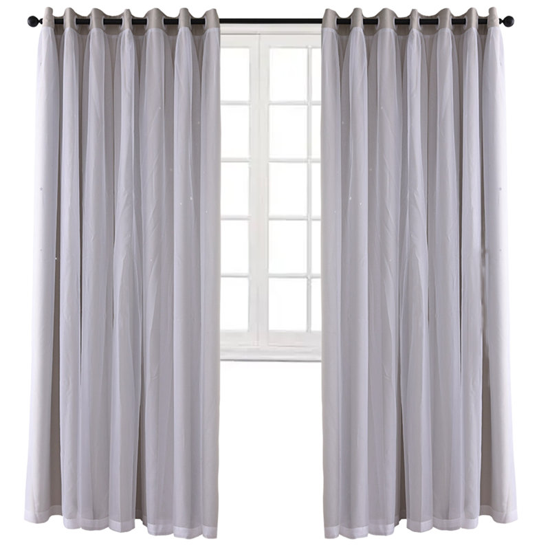 Semi Sheer Curtain Pair, Beige