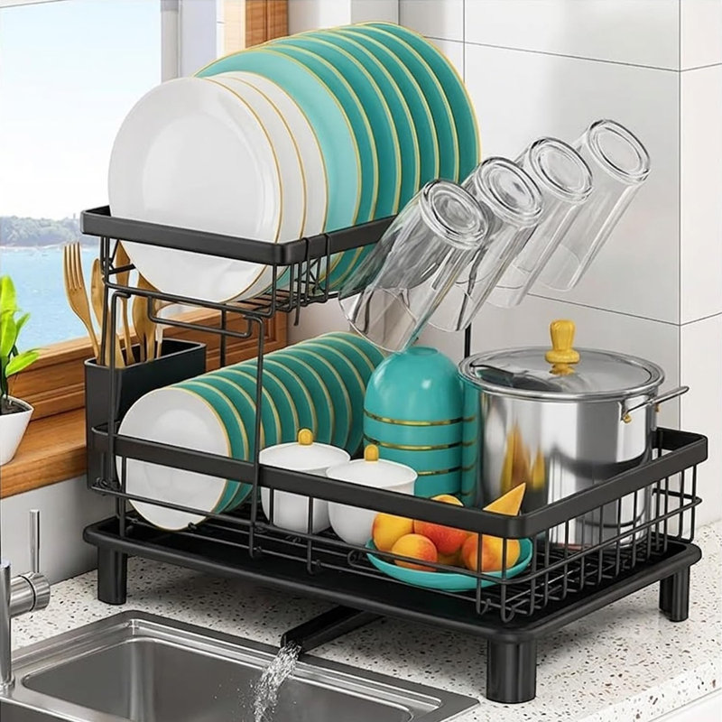 2-Tier Dish Drainer Rack