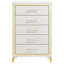 Commode blanche 5 tiroirs Chesney