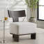 Fauteuil d'appoint en noyer foncé Izick
