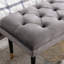 Repose-pieds capitonné en velours avec repose-pieds-69920347