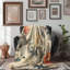 Distressed Blossoms - 1 Piece Premium Sherpa Blanket-99076480