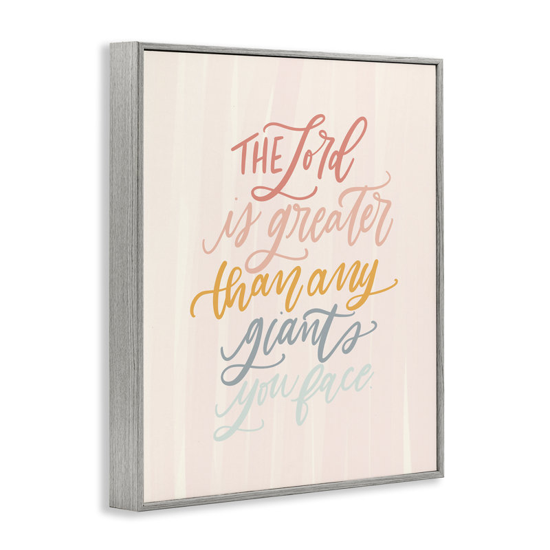 «The Lord Is Greater Proverb», art de la giclée encadrée, design par Isabela Schielke, H 14 po x l 11 po