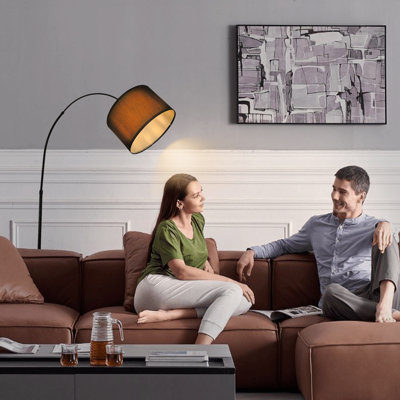Regginal 71" Arched Floor Lamp Modern Floor Lamp Black Floor Lamp Tall Lamp