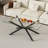 39.37" Rectangular Clear Tempered Glass Coffee Table,Stylish Design With Black Metal Legs, Coffee Table For Living Room-391103753-391103756