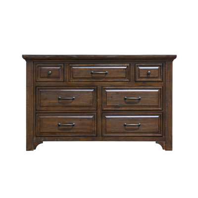 Commode brune à 7 tiroirs