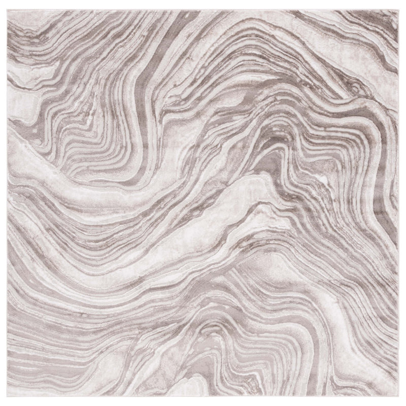 Tapis abstrait Meadow 500 Performance, Carré 6 pi 7 po