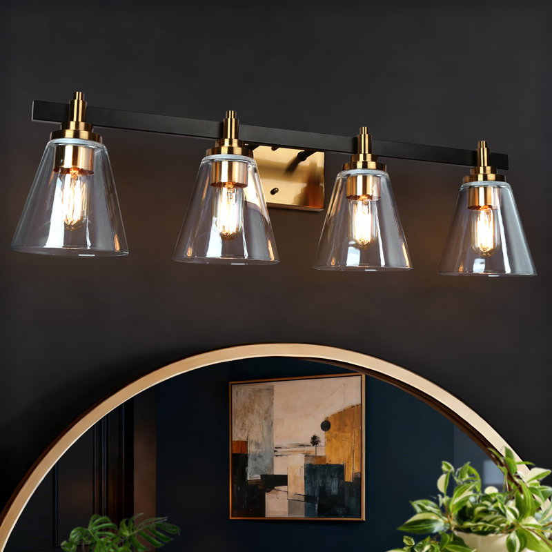 4-Light Dimmable Modern Brass Vanity Light