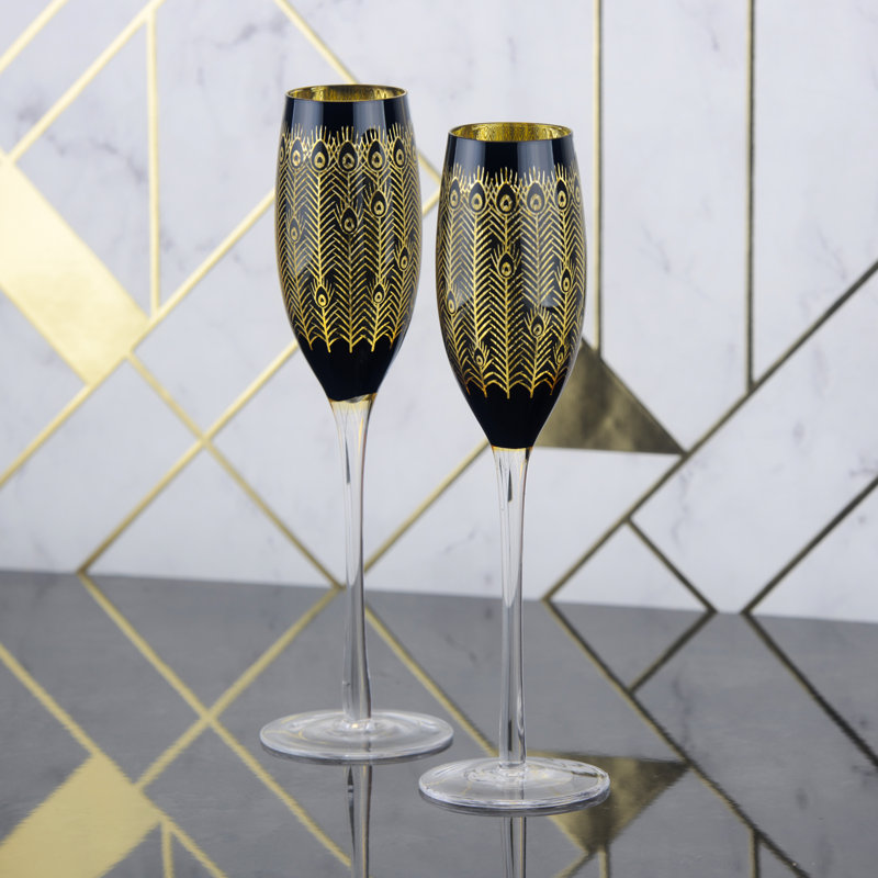 Midnight Champagne Flutes