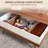 Khaleia Lift Top Coffee Table with Hidden Compartments and Wood Legs, Walnut