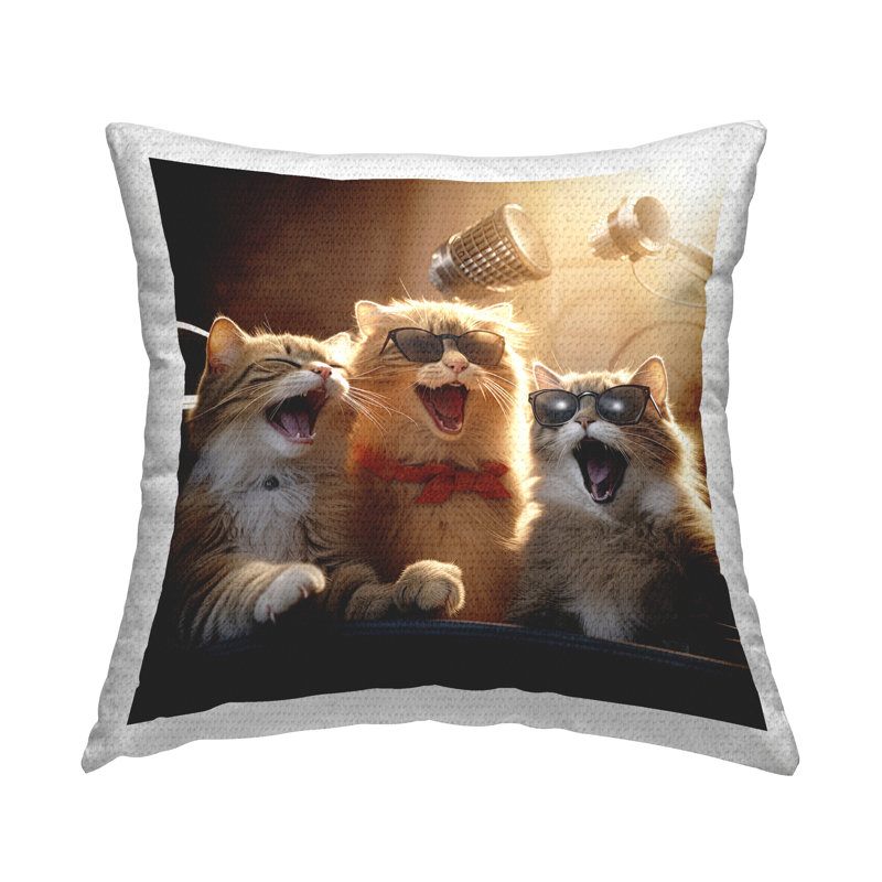 Coussin «Cats Singing in Studio» par Jim Baldwin