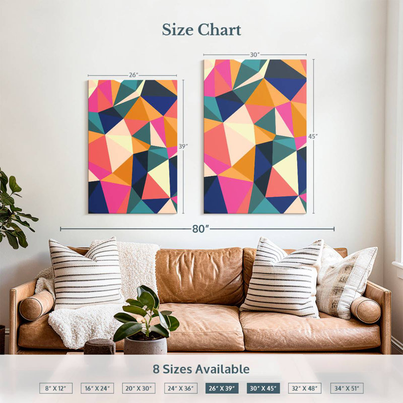 Avery Geometric Burst, 39" H x 26" W