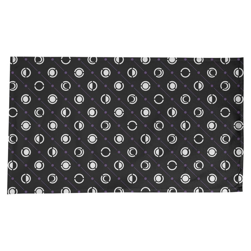 Nappe des phases de lune classiques, Noir / mauve / blanc