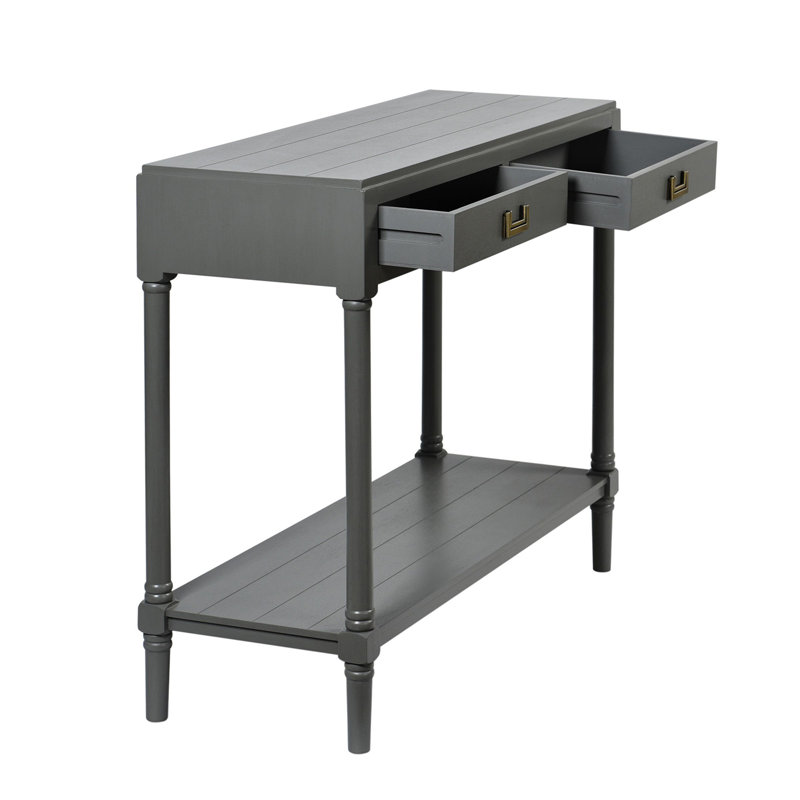 Demeko 35.5'' Console Table, Carbon Grey